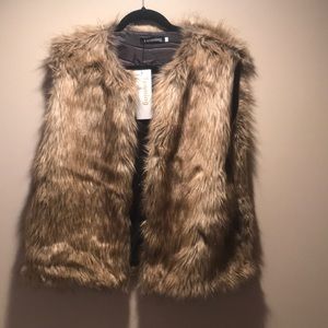 Faux fur vest
